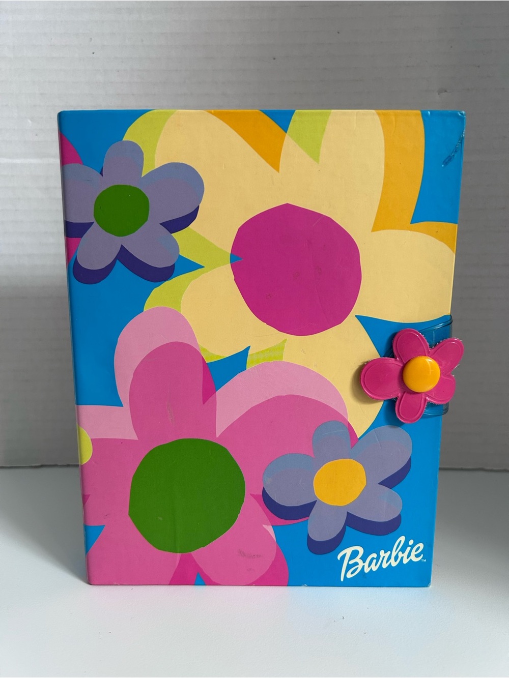 Barbie Bright Floral Journal in Pink, Blue & Yellow with 10 markers